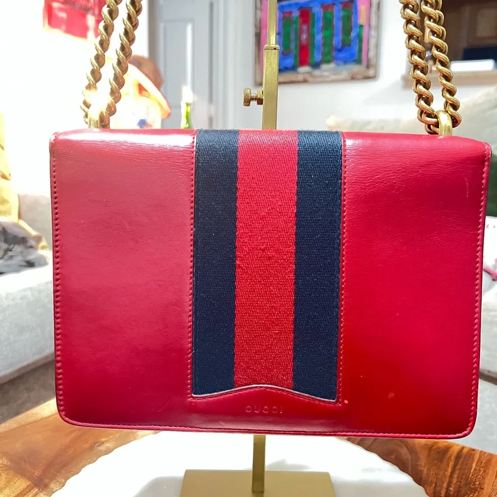 Gucci Red Embellished Shoulder‎ Bag